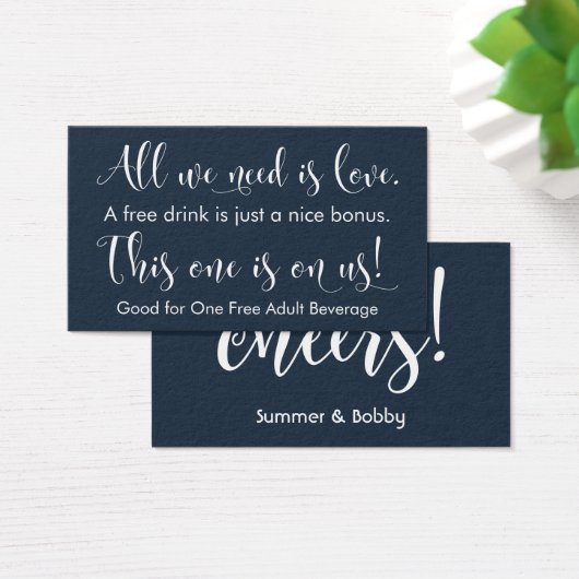 私たちが必要なのは愛、海軍フリー飲み物チケット (デスク)