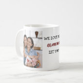 私たちが愛するおばあちゃんパーソナライズされた写真 コーヒーマグカップ (正面左)