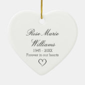 私たちが愛するパーソナライズされた人々 セラミックオーナメント (裏面)