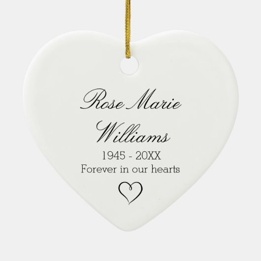 私たちが愛するパーソナライズされた人々 セラミックオーナメント (裏面)