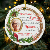 私たちが愛する人が天国写真記念 セラミックオーナメント