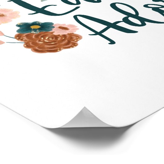 私たちが愛する地球のためにもっと花模様しよう ポスター (角)