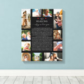 私たちが愛する理由, 50理由, 60歳の誕生日 キャンバスプリント (インサイチュ (ウッドフロア))