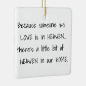 私たちが愛する誰かが天国セラミックオーナメント セラミックオーナメント (右)