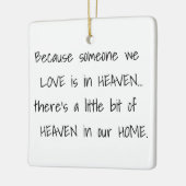 私たちが愛する誰かが天国セラミックオーナメント セラミックオーナメント (左)
