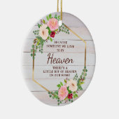 私たちが愛する誰かが天国金ゴールドの枠に セラミックオーナメント (右)