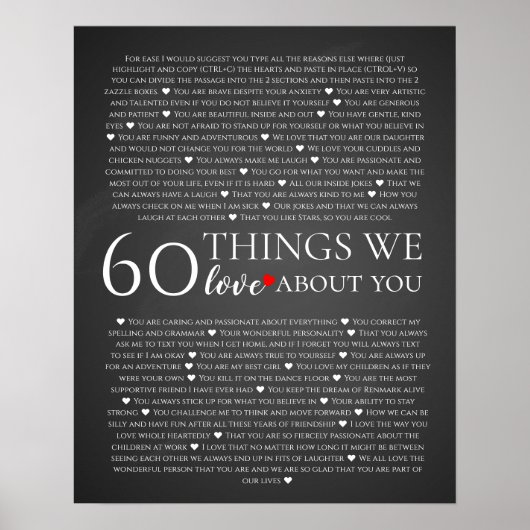 私たちが愛する60の事、70th 80th誕生日 ポスター (正面)