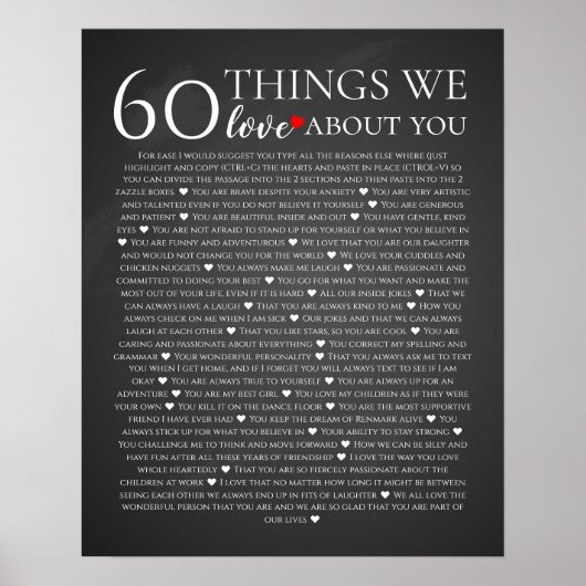 私たちが愛する60の事、70th 80th誕生日 ポスター (正面)