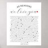 私たちが愛する60th 60th誕生日40th理由 ポスター (正面)