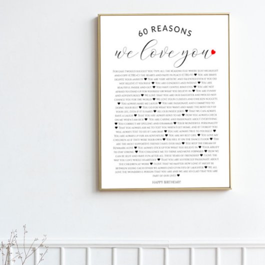 私たちが愛する60th 60th誕生日40th理由 ポスター