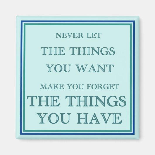 私たちが持っているものに感謝するさま マグネット (正面)