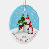 私たちが滞在した年の格言クリスマス セラミックオーナメント (右)