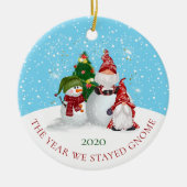 私たちが滞在した年の格言クリスマス セラミックオーナメント (正面)