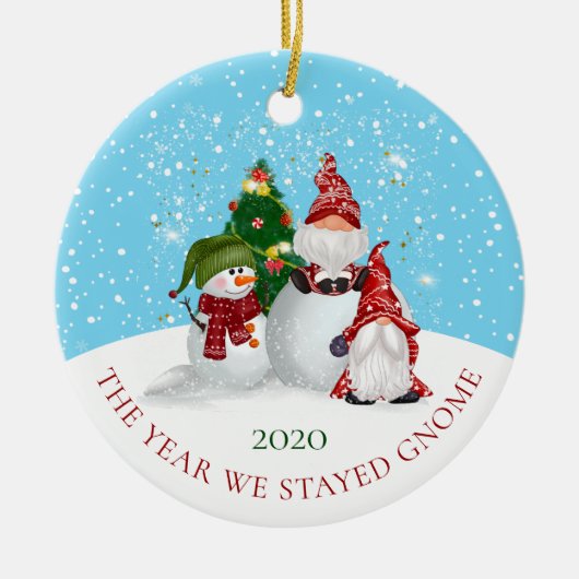 私たちが滞在した年の格言クリスマス セラミックオーナメント (正面)