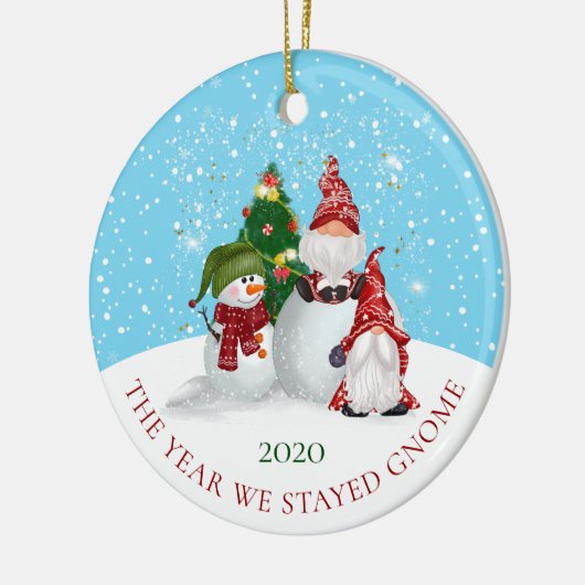 私たちが滞在した年の格言クリスマス セラミックオーナメント (左)