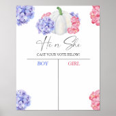 私たちが知っている男の子または女の子は性別の表を明らかにするチャート ポスター (正面)