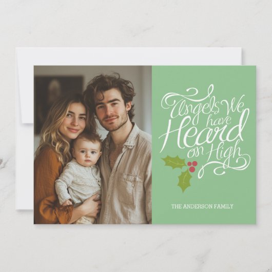 私たちが聞いた天使 – クリスマスお洒落の写真 シーズンカード (正面)