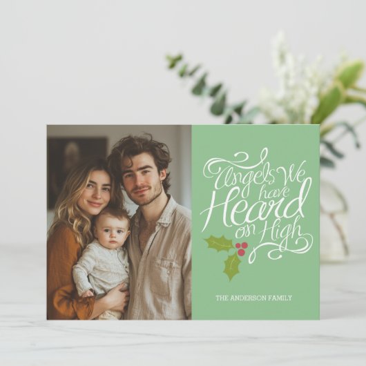 私たちが聞いた天使 – クリスマスお洒落の写真 シーズンカード (スタンド正面)