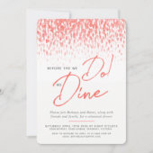 私たちが行う前にリビングコーラルダブアートリハーサルディナー 招待状 (正面)