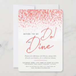 私たちが行う前にリビングコーラルダブアートリハーサルディナー 招待状