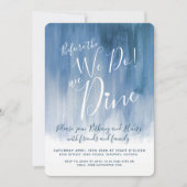 私たちが行う前のブルーグレーのアートリハーサルの夕食 招待状 (正面)