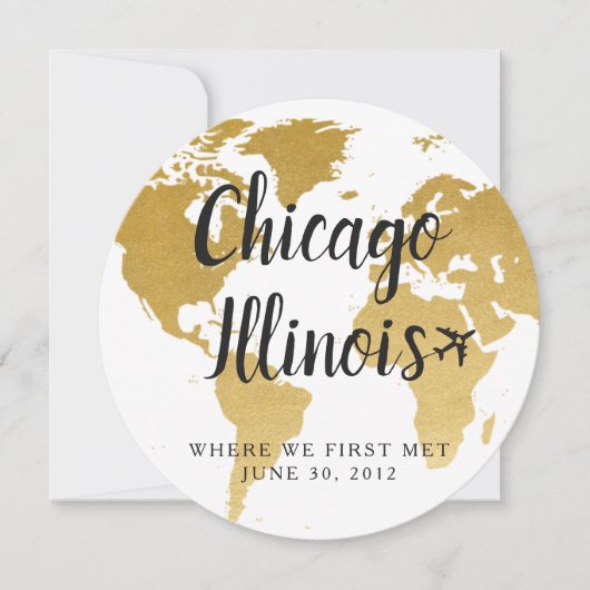 私たちが行った場所の地球表番号 カード (正面)