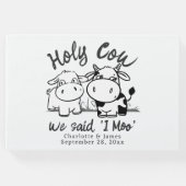 私たちが言った聖牛モーパーソナライズされた ゲストブック (正面)