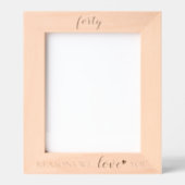 私たちが誕生日レーザーエッチングを愛する40の理由 レーザー彫刻フレーム (正面)