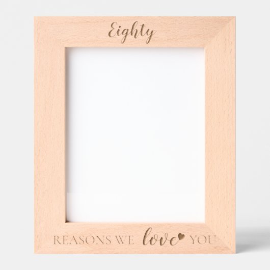私たちが誕生日レーザーエッチングを愛する80の理由 レーザー彫刻フレーム (正面)