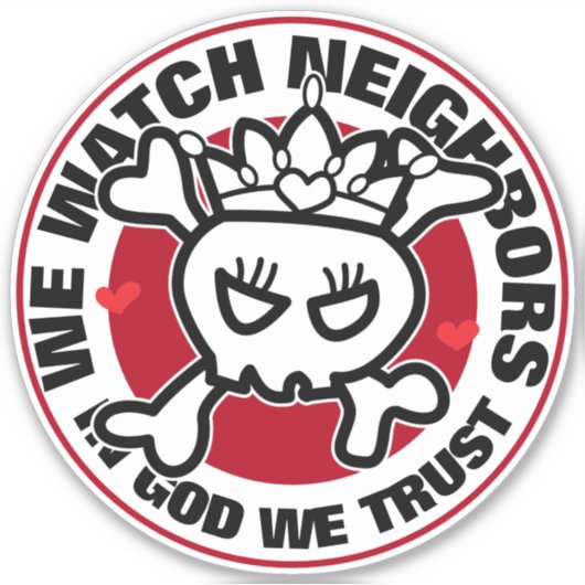 私たちが隣人を見るプリンセスに会う シール (正面)