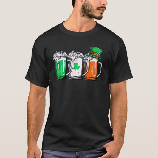 私たちが飲むアイルランド国旗のビールと私たちは1762ビーと戦う Tシャツ (正面)