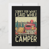 私たちが駐車しようとした間に言ったことをごめんなさい 招待状 (正面)