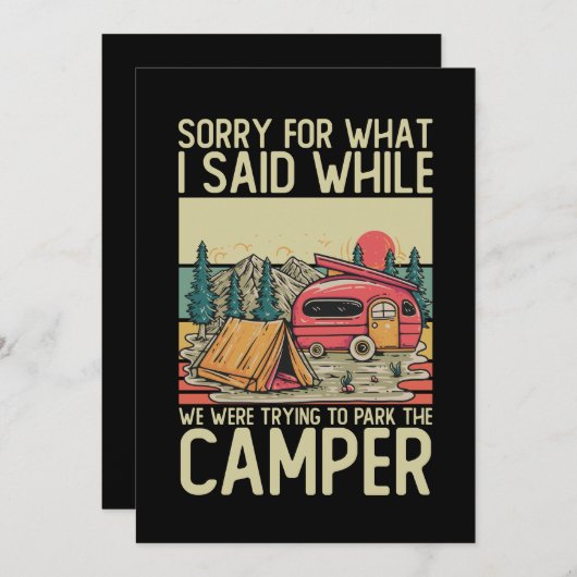 私たちが駐車しようとした間に言ったことをごめんなさい 招待状 (正面/裏面)