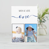 私たちが1つだった頃の大きなテーブルナンバー（子供の写真付き） 招待状 (スタンド正面)