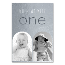 私たちが1つの白黒写真シルバーアーチ テーブルナンバー