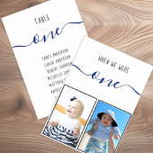 私たちが1人の子供の写真ゲストの名前の後ろに テーブルナンバー