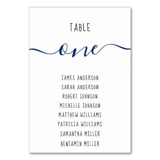 私たちが1人の子供の写真ゲストの名前の後ろに テーブルナンバー (裏面)