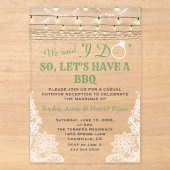 私たちがI Doと言った後BBQ アクリル招待状 (正面)