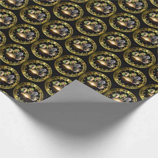 私たちだけが野生生物の保護キリンの夕日を取ることができる ラッピングペーパー (角)