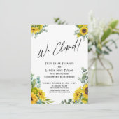 私たちだけで式を挙げました！ ユーカリとひまわりの受付 招待状 (スタンド正面)