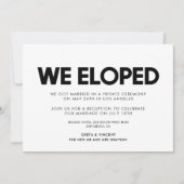 私たちだけで式を挙げました 現代の結婚発表 招待状 (正面)