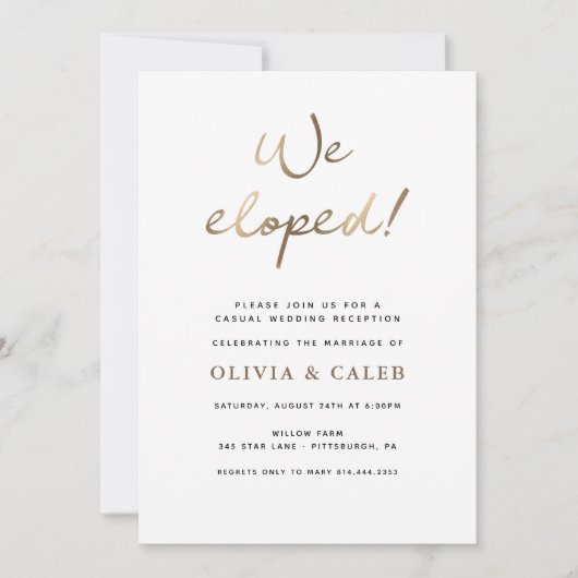 私たちだけで式を挙げました!結婚披露宴のご案内 招待状 (正面)