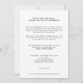 私たちだけで挙式しました お知らせ 写真 招待 黒文字 案内状 (裏面)