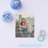 **私たちだけで挙式しました** フォトカリグラフィー結婚発表 チラシ (シングル)