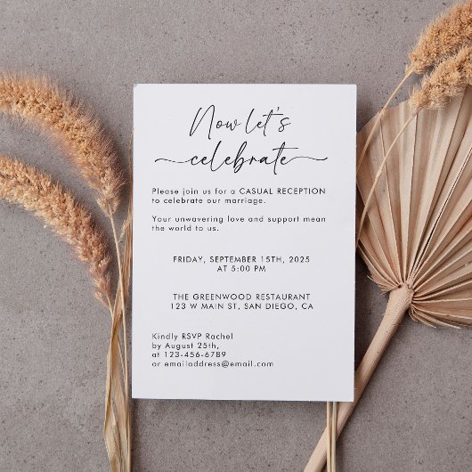 私たちだけで結婚式を挙げたよ!お祝いパーティーのお誘い 招待状