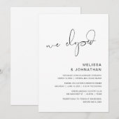 私たちだけで結婚式を挙げたよ!秘密の結婚パーティー 招待状 (正面/裏面)