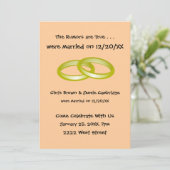 私たちだけで結婚式を挙げちゃいました！結婚後のパーティーのご案内 招待状 (スタンド正面)