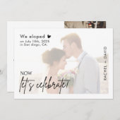 私たちだけで結婚式を挙げました!お祝いしよう 結婚式招待状 招待状 (正面/裏面)