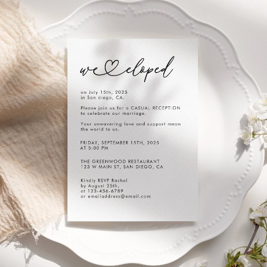 私たちだけで結婚式を挙げました！お祝いパーティーのお誘い 招待状