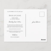 私たちだけで結婚式を挙げました フォト 保存 日付のお知らせ ポストカード (裏面)